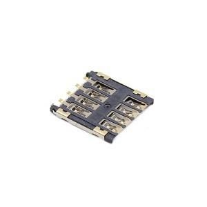 LCP 8 Pin Micro SIM Card Socket Connector Push Pull H1.8mm 5000 Cycles Durability