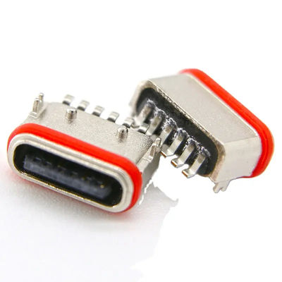 गुणवत्ता  Female Horizontal SMT 6 Pin Connector USB3.0 USB3.1 For Charging कारखाना