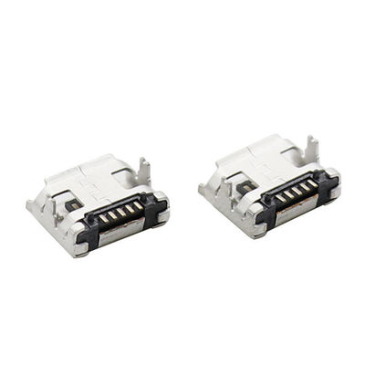 गुणवत्ता  LCP Plastic Magnetic Micro USB Connectors Type B 5 Pin With Flange कारखाना