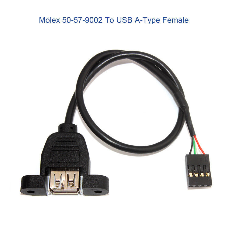 Molex 50-57-9404 SL 2.54mm 4 वे 70066 कनेक्टर के साथ कस्टम वायर हार्नेस