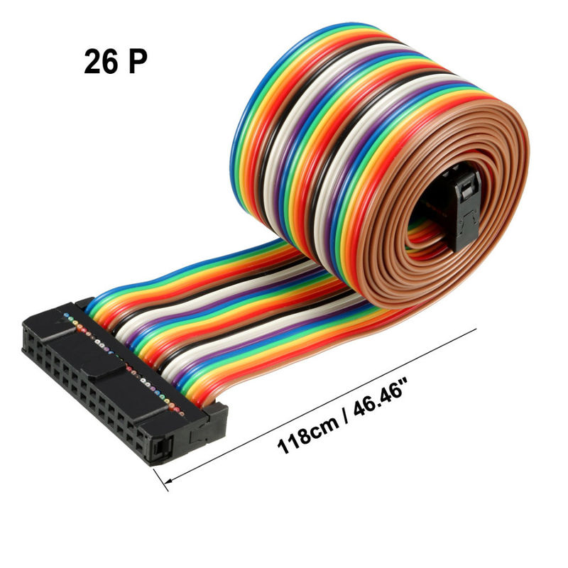 24AWG AWM 2651 FFC IDC रिबन केबल्स 26 पिन 2.54 मिमी पिच फ्लेक्सिबल पीसीबी फ्लैट