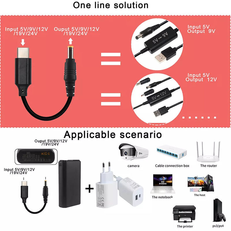 DC 15v टाइप 20V कन्वर्टर USB C Pd ट्रिगर 5525mm