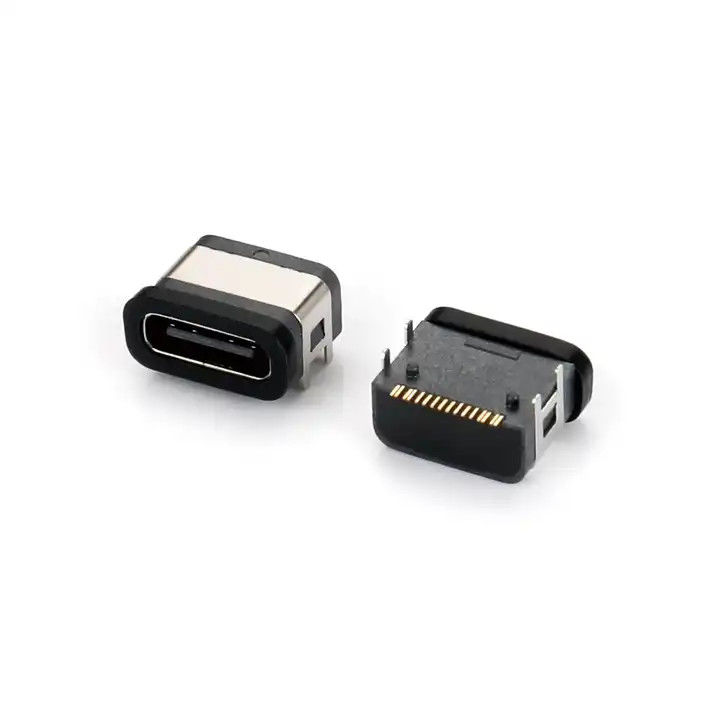जलरोधक पोर्ट 16Pin USB प्रकार C महिला कनेक्टर SMT चार-पिन डीआईपी ऑन बोर्ड सॉकेट