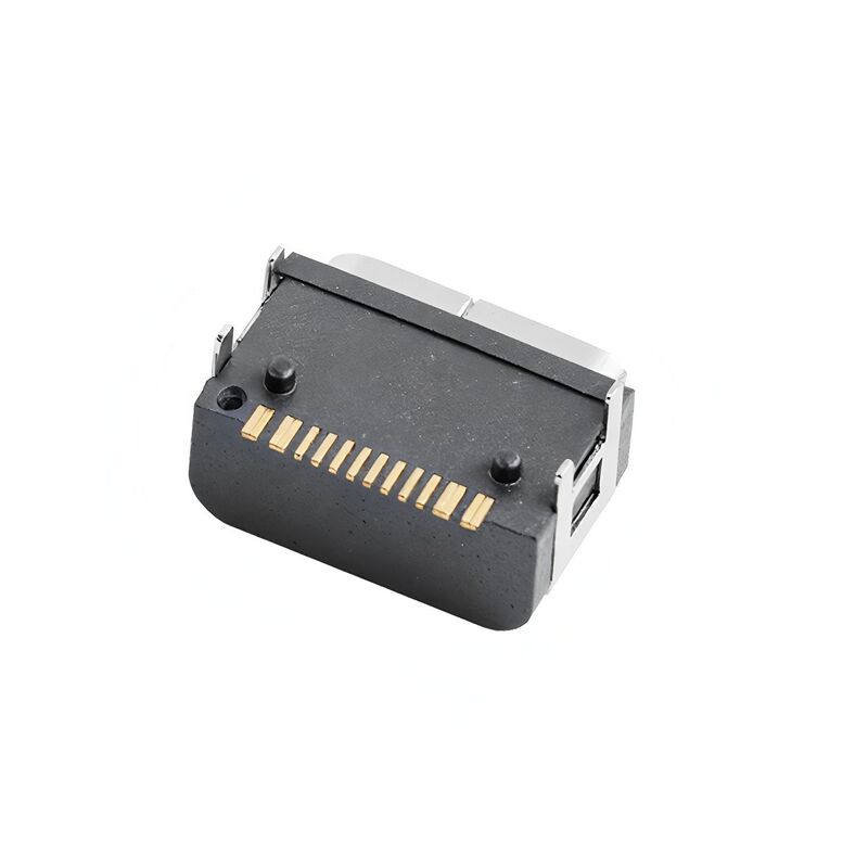 प्रकार C 16 पिन महिला कनेक्टर क्षैतिज SMT माउंटिंग जलरोधक यूएसबी कनेक्टर 5 ए 20 वी
