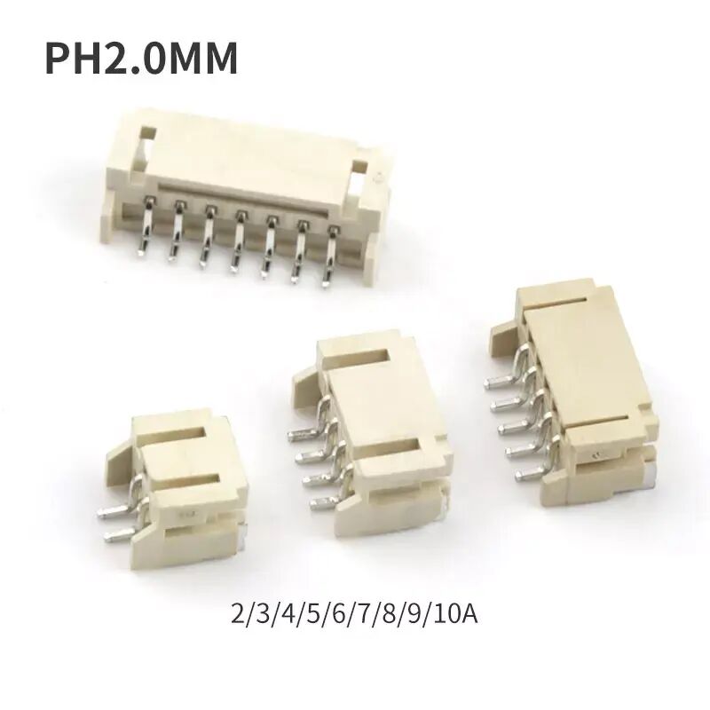 तार से बोर्ड SMD कनेक्टर PH 2.0mm 6pins SMT कवर के साथ ऊर्ध्वाधर वेफर कनेक्टर