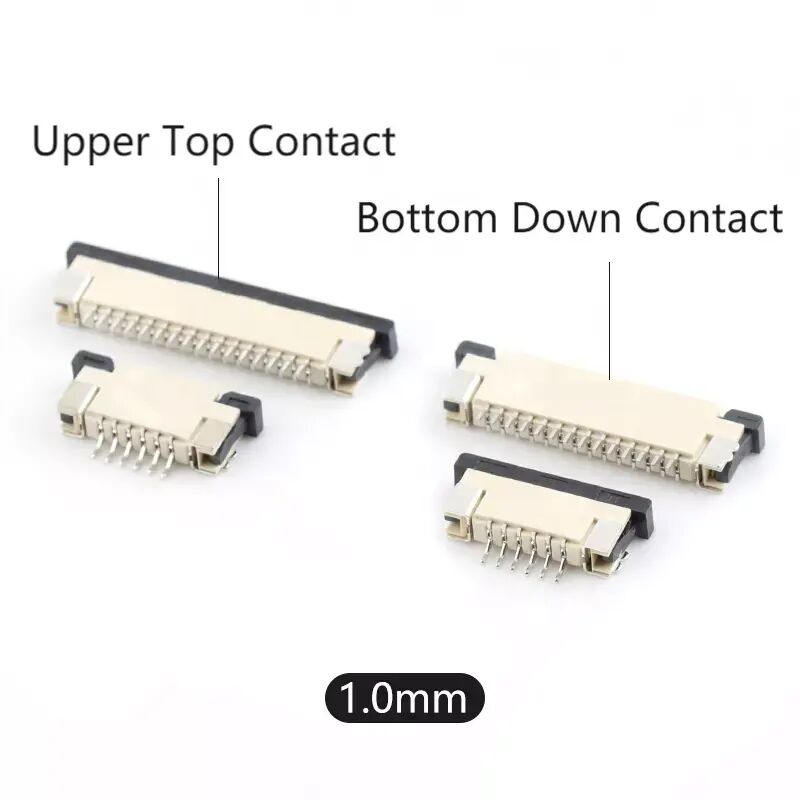 1.0mm Fpc कनेक्टर 4-40pin क्षैतिज SMT प्रकार ऊपरी शीर्ष संपर्क 1.0 FPC कनेक्टर