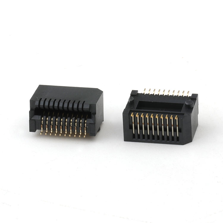 SFP SMT PCB Mount Fiber Optic Connector 20Pin SFP+ Cage Insulator Module Connector