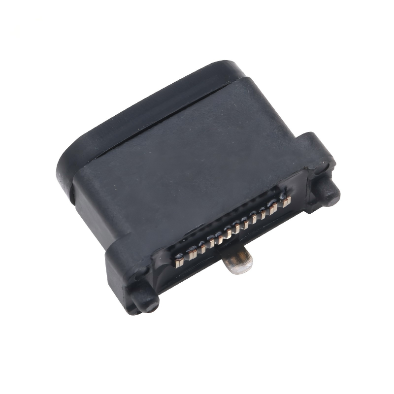 USB 3.2 टाइप-सी 40 Gbps वाटरप्रूफ U4 सॉकेट 24 पिन SMT DIP PCB फीमेल कनेक्टर गोल्ड प्लेटिंग स्टेनलेस स्टील 5A 100V AC