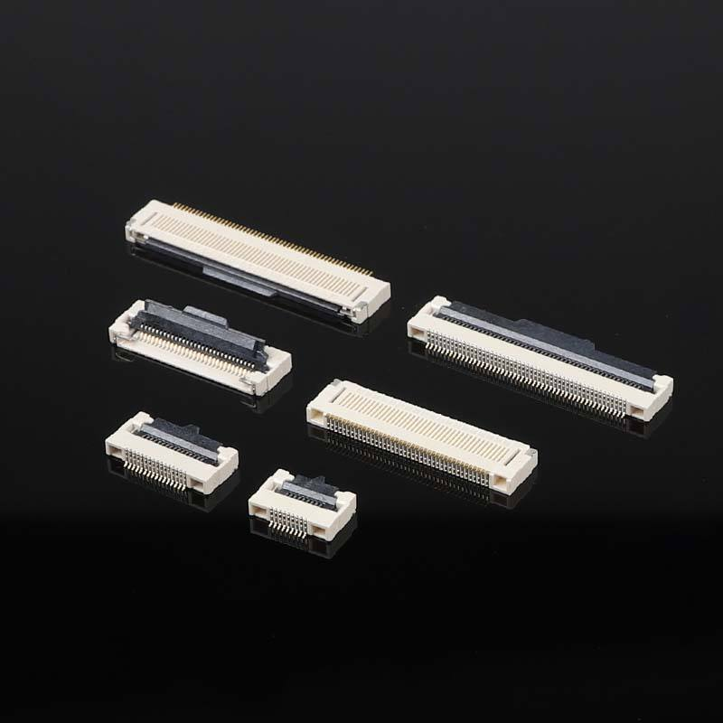 2.2H Flip Cover Butterfly Lock Flat Flexible Cable Socket PCB 0.5mm Pitch 2.2H FFC/FPC Connector