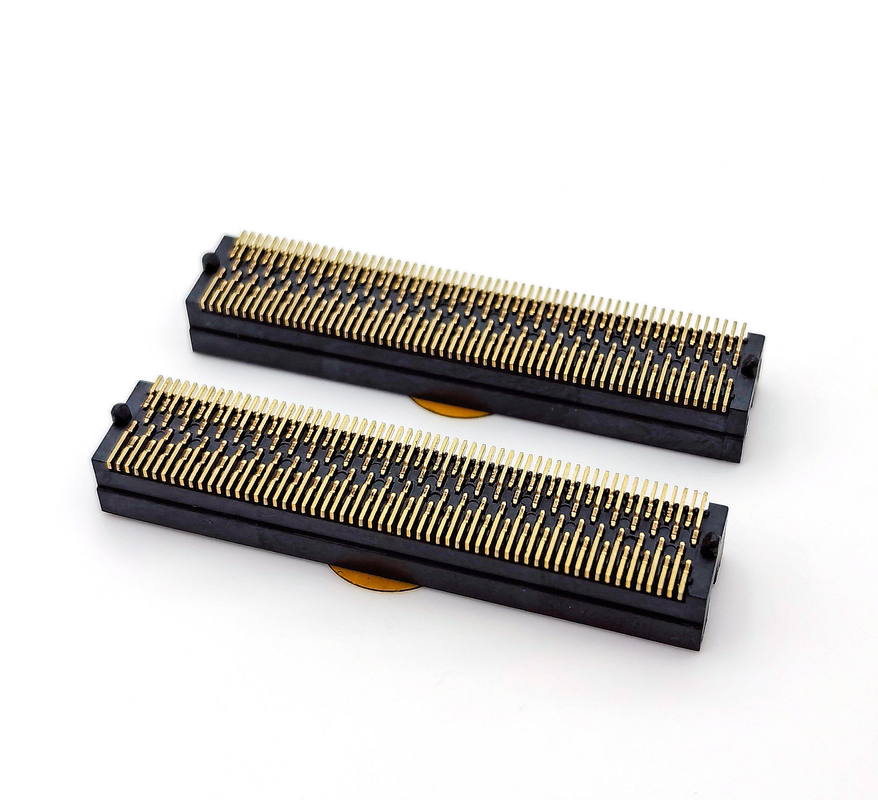 1.27mm Female Communication Connector 4x25P H5.08 SMT Y-Type Full Gold 1u For PCBA