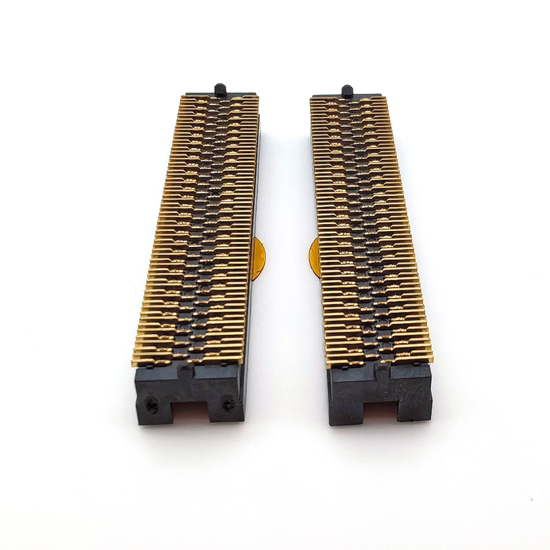 1.27mm Female Communication Connector 4x25P H5.08 SMT Y-Type Full Gold 1u For PCBA