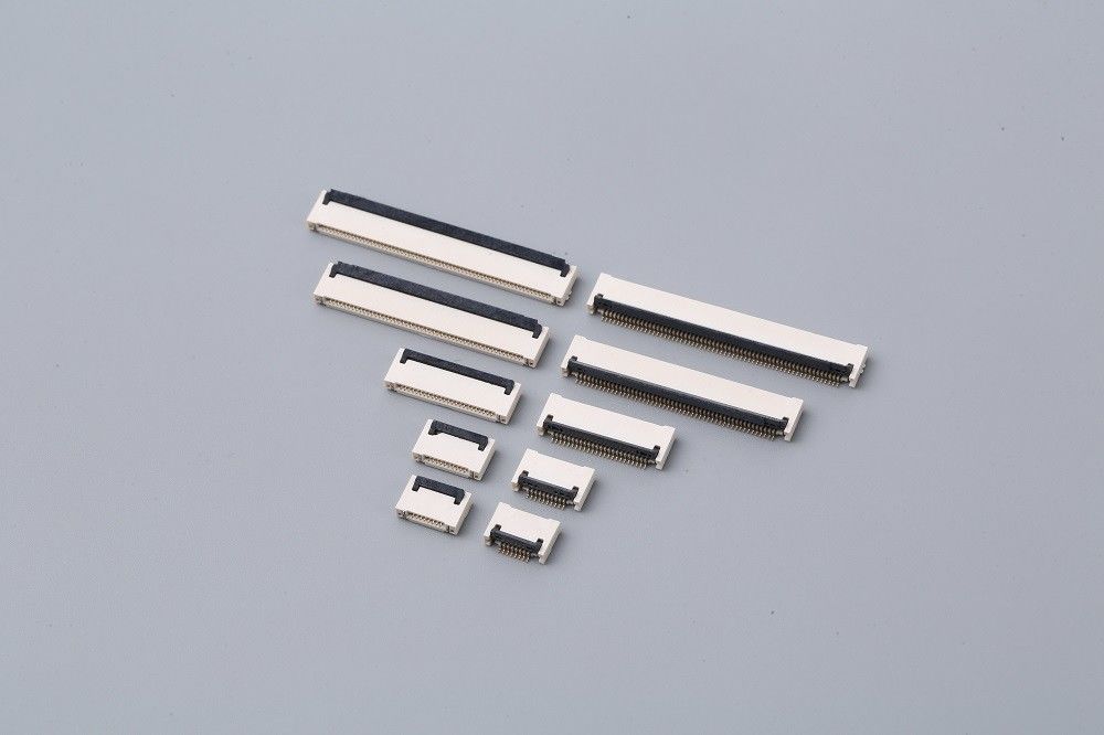 1.0 मिमी पिच FPC कनेक्टर H2.0mm निचला संपर्क ZIF 4 पिन FFC कनेक्टर